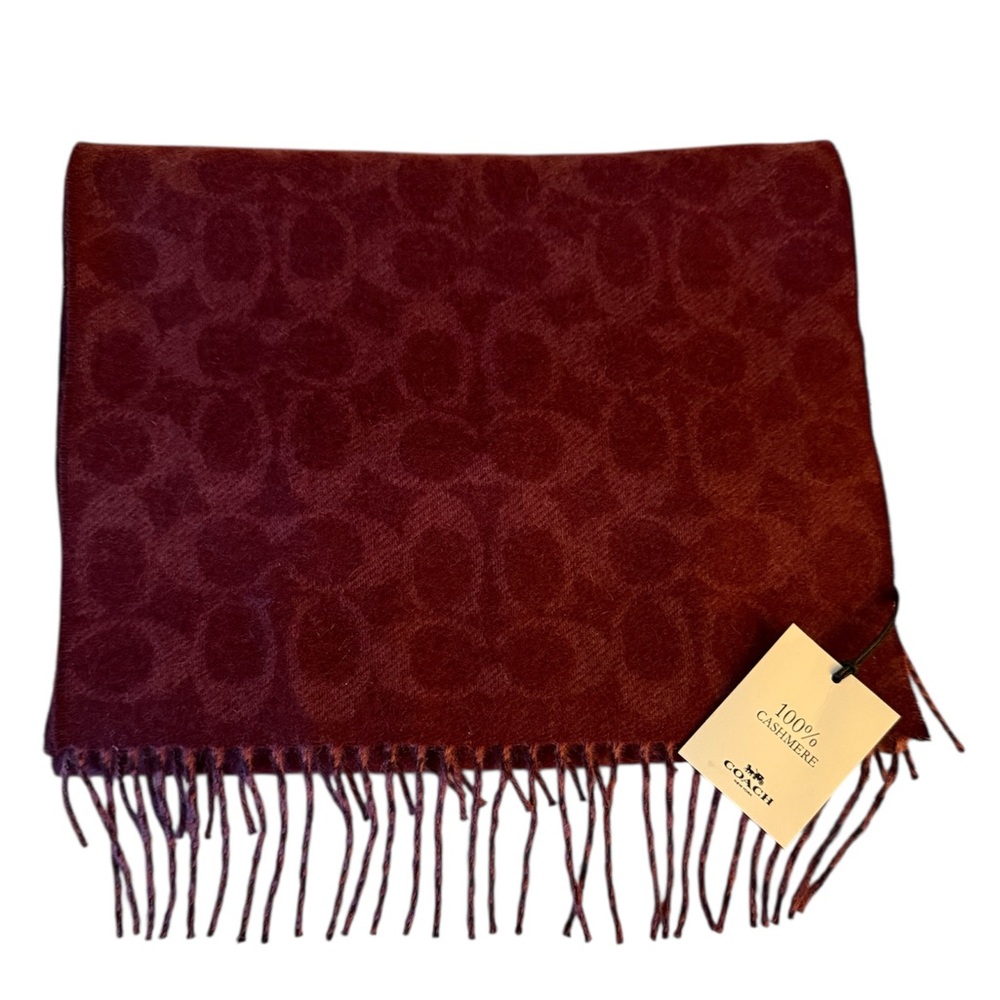 COACH Signature Cashmere Scarf, New With Tags